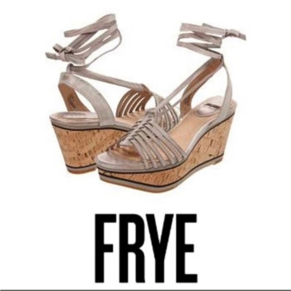 Frye Women's Tan Wedge Sandals